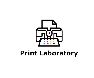 印刷公司概念logo