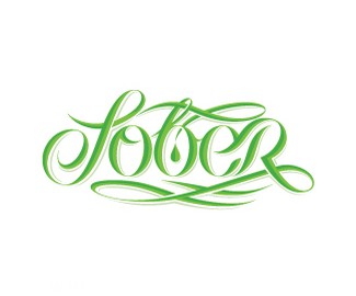豪华酒吧Sober字体设计