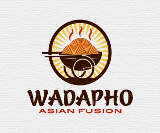 亚洲食品配送标志Wadapho
